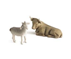 Willow Tree Il Bue e La Capra Resina, Design di Susan Lordi, 9.5 cm