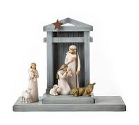 Willow Tree Nativity Deluxe: Starter Figure Plus Crèche, set da 7 pezzi