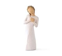 Willow Tree Qui per te, "Sai che sei amato", un gesto empatico, incoraggiamento, lutto, ricordo, un dono di sostegno e comprensione tranquilla, figura scolpita dipinta a mano