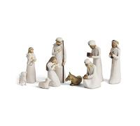 Willow Tree Set di 7 statuine per presepe con i tre maghi e pastore e stalla