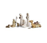 Willow Tree Set di 9 statuine per presepe con tre maghi, scolpiti a mano