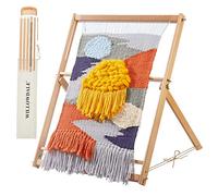 WILLOWDALE,Telaio per tessitura, 64 cm di altezzax50 cm di larghezza, con supporto in legno, per lavori artigianali, per sviluppare la creatività, telaio con supporto per principianti