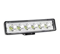 Willpower 1pc 6'' 18W Faro da Lavoro Led 12V 24V Sottile Slim Faretto Led IP67 Impermeabile 6000K Bianco Fendinebbia Barra Luci per Fuoristrada Trattore Camion Off Road Auto Moto 4x4 4WD