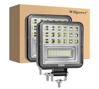 Willpower 2Pcs 4 pollici 126w Faro led, Integra proiettore e faretto, fari led per veicoli 4x4, SUV, automobili, camion e trattori.
