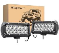 Willpower 2Pcs Faro led 12v, 7 pollici 36w proiettore, Impermeabile fari led per Moto Trattore Camion Off Road Auto SUV ATV 4x4