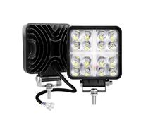 Willpower 2PCS Faro LED 4 Pollici 48W Faretto LED 12V 24V Luci da Lavoro Spotlights Fendinebbia LED per Trattore Fuoristrada Camion Barca Auto 4x4, IP67, 3000K 6000K Doppio Colore, Quadrato