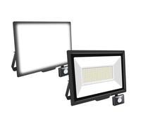 Willpower 2PCS Faro LED Esterno con Sensore di Movimento 150W 15000LM Faretto LED Bianca Fredda 6000K Proiettore LED IP66 85V-265V Luce di Sicurezza per Giardino Cortile Garage Patio Corridoio