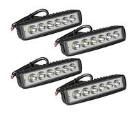 Willpower 4Pcs faro led 6 pollici 18w faretti moto, faretti led 12v impermeabile per Moto Trattore Camion Off Road Auto SUV ATV 4x4