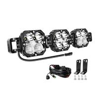 Willpower Barra LED 54cm 21 Pollici 90W 7500LM, Fari LED Con 12V DT Cablaggio Faretti Luci da Lavoro per Fuoristrada Auto Trattore Camion 4x4 Barca ATV Veicoli Offroad, Impermeabile 6000K Bianca