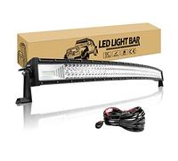 Willpower Barra LED Curva 127cm 50 Pollici 648W Barra Luci LED Fuoristrada 12V 24V con Cablaggio Faro da Lavoro LED Barra Luminosa LED per 4x4 Auto Trattore Camion ATV UTV SUV 4WD