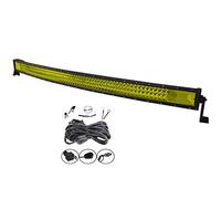 Willpower Barra Led Fuoristrada 107cm 540W Barra Luce a Led Ambra Giallo 12V 24V Con Cablaggio Combinata di Fascio Fari da Lavoro Led Barra Luminosa a Led per Auto Trattore Camion ATV Barca 4x4