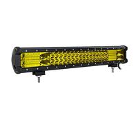Willpower Barra Led Fuoristrada 51cm 288W Barra Luce a Led Ambra Giallo 12V 24V Combinata di Fascio Impermeabile Fari da Lavoro Led Barra Luminosa a Led per Auto Trattore Camion ATV Barca 4x4
