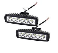 Willpower Faro da Lavoro Barra LED 15cm 18W Luci da Lavoro a LED Spot Fendinebbia Luce Impermeabile 6000K per Trattore Auto Veicoli Moto Off Road 4WD SUV ATV UTV Camion