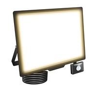 Willpower Faro LED Esterno 200W Faretti LED con Sensore di Movimento 3500K | Proiettore LED 20,000lm, Bianco Caldo, Impermeabilità IP66, Luce di Sicurezza per Giardino Garage Cortile Patio Terrazza