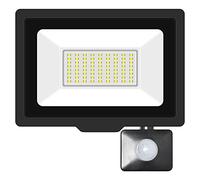 Willpower Faro LED Esterno con Sensore di Movimento 50W 5000LM Faretto LED Bianca Fredda 6000K Proiettore LED IP66 85V-265V Luce di Sicurezza per Giardino Cortile Garage Patio Corridoio