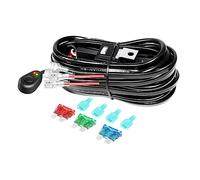 Willpower Kit Cablaggio Barra LED Faretti Faro 12V 18AWG Con Interruttore | Cablaggio Fendinebbia Relè da 40A per Fuoristrada Trattori Fuoristrada 4x4 ATV Camion SUV Moto (2 Luci)