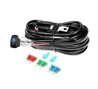 Willpower Kit Cablaggio Barra LED Faretti Faro 12V 18AWG Con Interruttore | Cablaggio Fendinebbia Relè da 40A per Fuoristrada Trattori Fuoristrada 4x4 ATV Camion SUV Moto (1 Luce)