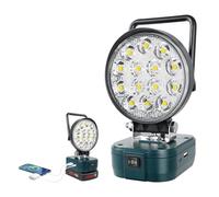 Willpower Lampada da Lavoro per Batteria Bosch 18V, 4“ 42W Faro LED Ricaricabile con Interruttore Type C/USB Faretto LED Portatile Luce da Cantiere per Campeggio Pesca (Senza Batteria)