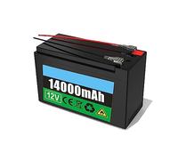 WILLQ 12V 3.5Ah 7Ah 10.5Ah 14Ah 18Ah 20Ah 25Ah Batteria Ricaricabile agli ioni di Litio Batteria di Ricambio con Scheda di Protezione BMS per Batteria di Backup a Luce Solare,12v14ah