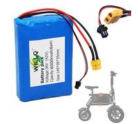 WILLQ Batteria agli ioni di Litio da 36 V 6 Ah, Batteria per Scooter Elettrico da 6000 mAh e 36 Volt, per Motore da 216 W, batterie agli ioni di Litio di Ricambio con Porta XT60 + SM