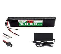 WILLQ Batteria agli ioni Litio 7S2P 29,4V 6000mAh Batteria Ricambio in PVC 24V 6Ah per monopattini elettrici/Motore per Biciclette Pieghevoli con Caricabatterie e connettore,24v6ah,SM+Bullet