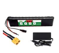 WILLQ Batteria agli ioni Litio 7S2P 29,4V 6000mAh Batteria Ricambio in PVC 24V 6Ah per monopattini elettrici/Motore per Biciclette Pieghevoli con Caricabatterie e connettore,24v6ah,DC+XT60