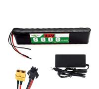 WILLQ Batteria agli ioni Litio 7S2P 29,4V 6000mAh Batteria Ricambio in PVC 24V 6Ah per monopattini elettrici/Motore per Biciclette Pieghevoli con Caricabatterie e connettore,24v6ah,SM+XT60