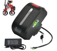 WILLQ Batteria Bici elettrica Pieghevole con Tubo Sella 24V 36V 48V 10,4Ah 10,5Ah 13Ah 14Ah 15Ah 17,5Ah Pacco Batteria Litio per Motore 100W 250W 350W 500W con caricabatteria,24v13ah
