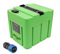 WILLQ Batteria Interna 48V 20Ah | con involucro in ABS, resistente e dotata maniglia per il trasporto
