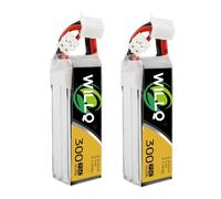 WILLQ Batteria LiPo da 11,4 V 3S/7,6 V 2S 450 mAh 75 C per Drone FPV multirotore, Batteria di Ricambio,300mah 75c 2s1p
