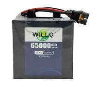 WILLQ Batteria Litio 14S/18S 20Ah 30Ah 35Ah 40Ah 65Ah 70Ah 51,8V/53,2V/66,6V/68,4V per droni con Tasso scarica 5C/10C/30C, Ideale per droni per Trasporto, rilevamento e Agricoltura,18s65ah
