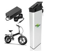 WILLQ Batteria per Bici Pieghevole da 48 V 13 Ah 16 Ah 17,5 Ah con Batteria al Litio Integrata, Accessorio per Scooter con Caricabatterie e Scheda di Protezione BMS.,48v13ah