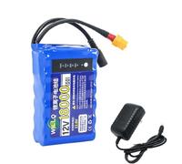 WILLQ Batteria Ricaricabile 12 Volt Barca RC nidificazione Batteria Litio 12V 18Ah 22Ah 24Ah 30Ah con Spia LED + Caricabatterie per Pezzi Ricambio per Barca Pesca RC,12v 18000mah+Charger