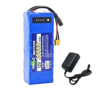 WILLQ Batteria Ricaricabile 12 Volt Barca RC nidificazione Batteria Litio 12V 18Ah 22Ah 24Ah 30Ah con Spia LED + Caricabatterie per Pezzi Ricambio per Barca Pesca RC,12v 30000mah+Charger