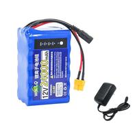WILLQ Batteria Ricaricabile 12 Volt Barca RC nidificazione Batteria Litio 12V 18Ah 22Ah 24Ah 30Ah con Spia LED + Caricabatterie per Pezzi Ricambio per Barca Pesca RC,12v 24000mah+Charger