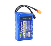 WILLQ Batteria Ricaricabile 12 Volt Barca RC nidificazione Batteria Litio 12V 18Ah 22Ah 24Ah 30Ah con Spia LED + Caricabatterie per Pezzi Ricambio per Barca Pesca RC,12v 18000mah