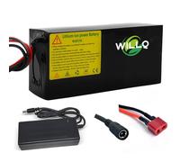 WILLQ Batteria Sostitutiva agli ioni di Litio 6S 25,2 V 24 V 8 Ah 10 Ah 12 Ah 15 Ah 20 Ah per Motore per Scooter e Bicicletta da 0-500 W con Caricabatterie 2 A e Spina T,24v8ah
