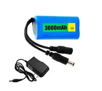 WILLQ Pacco Batteria Litio 12V Ricaricabile 3000mAh Batteria agli ioni Litio Batteria Portatile 12Volt Interfaccia CC Batteria Luce Solare/Dispositivo Elettrico,12v3000mah with Charger