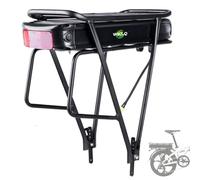 WILLQ Portapacchi Posteriore Batteria 36 Volt 48 Volt Batteria Litio 36V 48V 10Ah 12Ah 15Ah 18Ah 20Ah Parti per Mountain Bike per Kit Ruota per Bicicletta elettrica,36v12ah+Rack