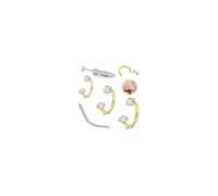 WillTen 16G 18G - Piercing per setto nasale a doppia gemma a ferro di cavallo in acciaio inox, 6 mm, 8 mm, 10 mm, Acciaio inossidabile
