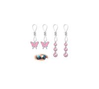 WillTen 2 paia di piercing finto capezzolo con farfalla rosa, gioielli regolabili senza piercing clip su anelli per capezzoli, accessori per donne