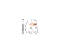 WillTen 2 Pezzi Piercing Setto Ferro di Cavallo Piercing Argento Oro, 20G 18G Piccolissimo 6mm 8mm Acciaio Inossidabile Doppia Pietra Horseshoe Forma a U Semianello, Orecchini Tragus Labret Labbra