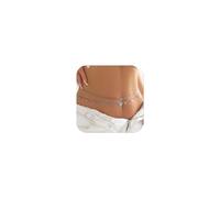 WillTen Doppia catena con perle in vita, per il corpo, bikini, catena per la pancia con oro e argento, finto ombelico, farfalla, CZ, per donne, adulti, estivi, accessori da spiaggia, adjustable