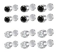 WillTen Fake Nose Stud Fake Nose Piercing, Fake Stud Orecchini Lip Stud per uomini, Finto Nose Ring Stud Orecchini Fake Nose Orecchini Stud Non Piercing Nose Ring Clip su Naso Setto Lip Ring per