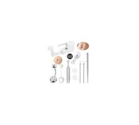 WillTen Kit di 10 piercing per il corpo in titanio G23, kit professionale con pistola per piercing da 13 G 14 G, con barra in titanio per ombelico, setto nasale, capezzolo, lingua, labbro, set