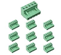 Willwewon 10 pezzi 5 pin 5,08 mm di distanza spina PCB angolare vite connettore connettore presa pannello installazione fai da te (10 pezzi 5p)