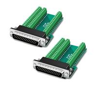 Willwewon 2 connettori DB44 D-sub maschio a 44 pin terminale breakout scheda PCB, adattatore DB44 senza saldatura