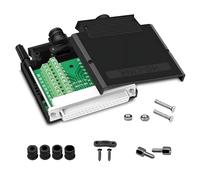 Willwewon Thinner DB37 - Connettore adattatore seriale femmina senza saldatura, RS232 D-SUB a 37 pin terminale breakout board con custodia lunga bulloni tubo di coda