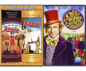 Willy Wonka & the Chocolate Factory Original + Annie + Royal Adventure Fantasy Musical double Triple Feature Movie set