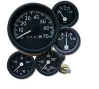Willys - Gruppo tachimetro Jeeps 0-60 MPH, adatto per camion e jeep 1946-1966 CJ-2A, 3A, 3B, M38, M38A1, MB, Ford GPW CJ2A CJ3A, CJ3B Millitary Trucks e Jeeps | Gpw quadrante bianco lunette cromate